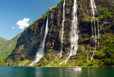 Фотообои узкие водопады